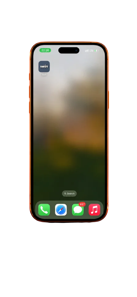 Launch the 1win app.
